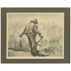 Vincent van Gogh - The Reaper - 1928 Portfolio Print from Dutch Period