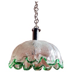 Mid century modern Murano glass pendant light 1970s Italy