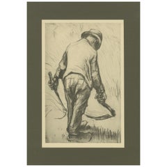 Vincent van Gogh - Campesino con hoz - 1928 Portfolio Print from Dutch Period