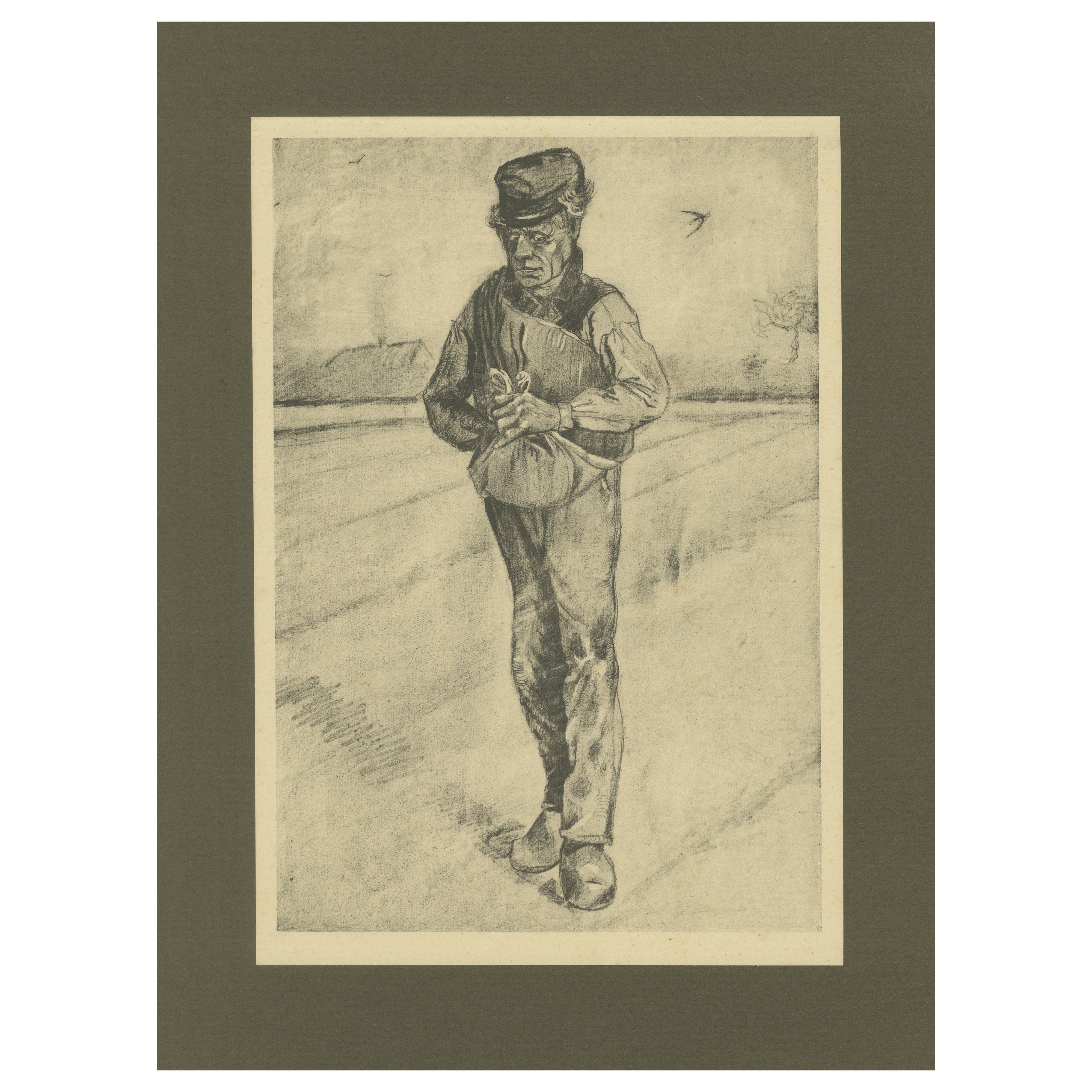 Vincent van Gogh - El sembrador con una bolsa - 1928 Impresión de cartera del periodo holandés en venta