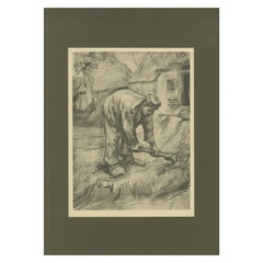 Vincent van Gogh – Peasant Digging – 1928 Portfolio Print
