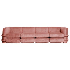 PILLOW SOFA BY Muller Van Severen, Corduroy, Coral, Four-Seaters