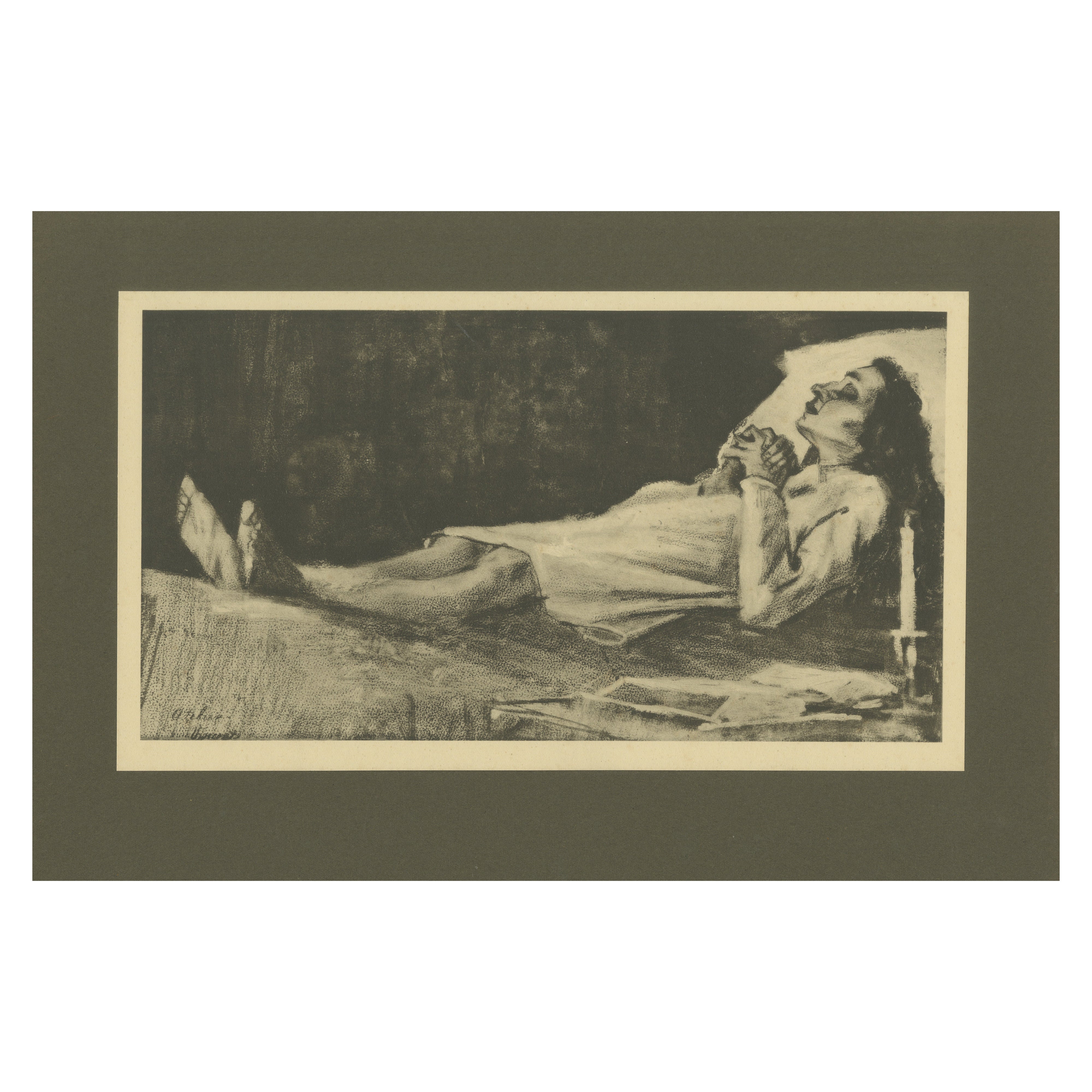 Vincent van Gogh - Sien en su lecho de muerte - 1928 Portfolio Print
