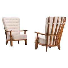 Guillerme & Chambron for Votre Maison 'Grand Repos' Lounge Chairs in Oak