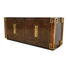 William Doezema for Mastercraft Mid-Century Modern Burl Wood Sideboard Credenza