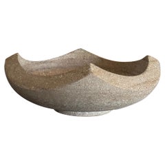 French Gard stone carved large bowl