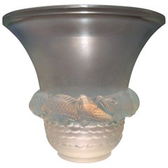 René Lalique un jarrón art déco opalescente "Piriac", ca. 1930