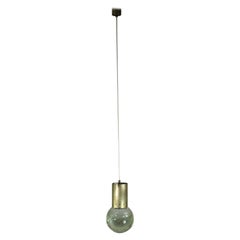 1950 Gino Sarfatti Seguso Murano Glass Brass Pendant Ceiling Lamp