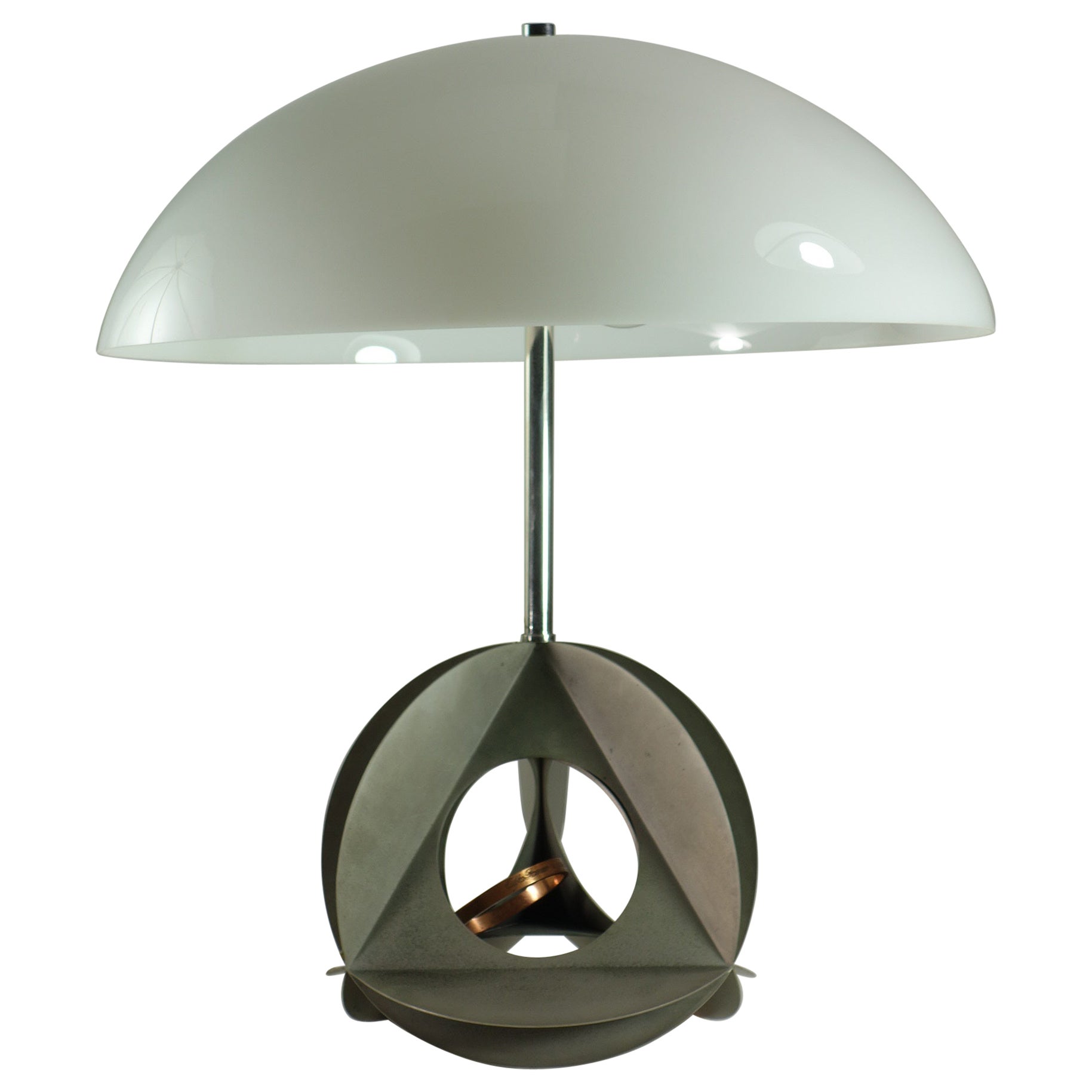 1967 Bruno Munari Alfa Romeo Italienische Design-Skulptur Tischlampe im Angebot