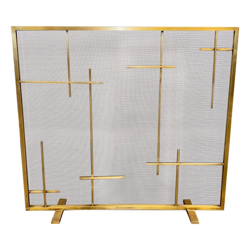 Pare-feu en laiton The Moderns am designs en vente