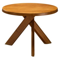 Early Pierre Chapo 'Sfax' T 21 A Dining Table in Solid Elm