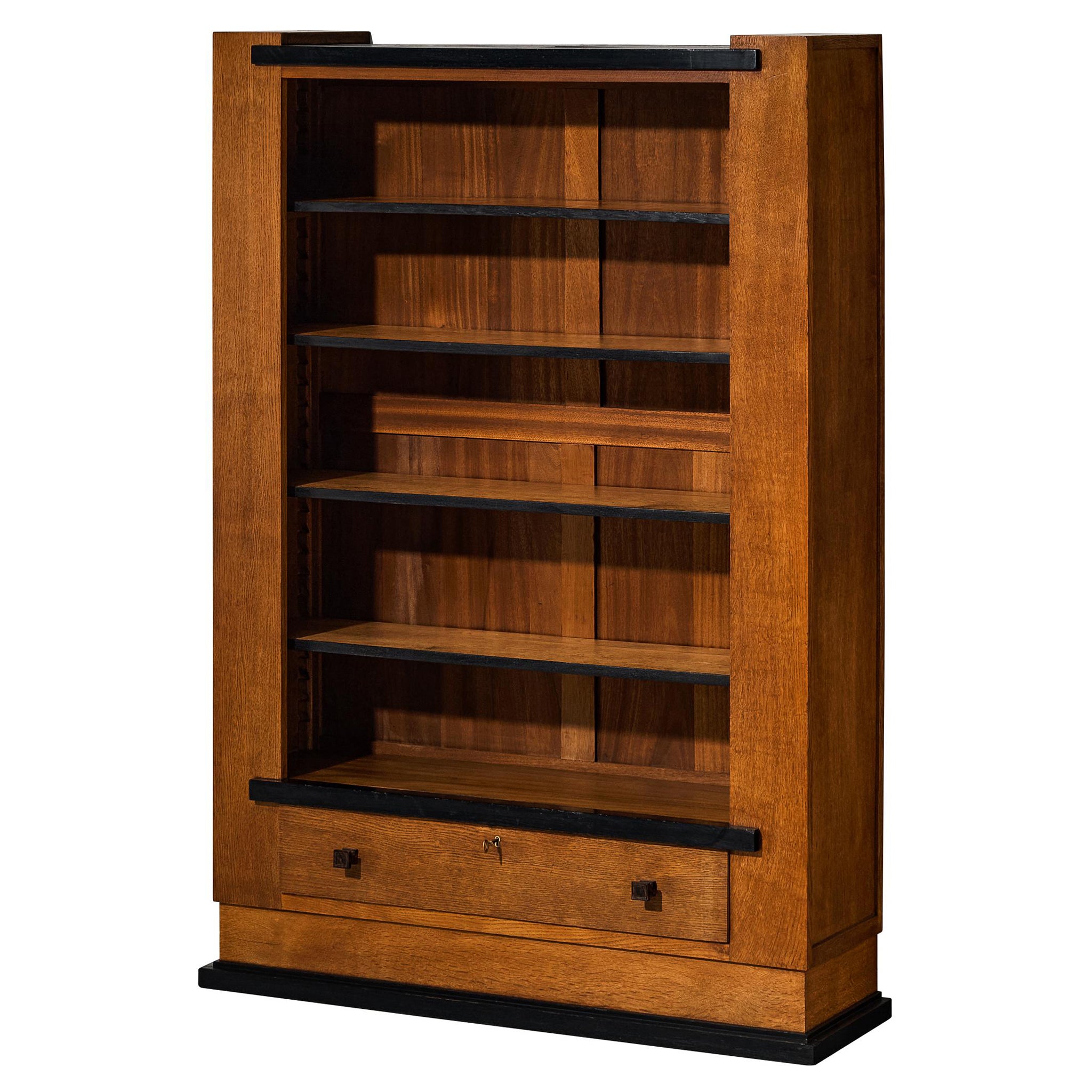 Bibliothèque Art Déco Hendrik Wouda pour Pander en chêne