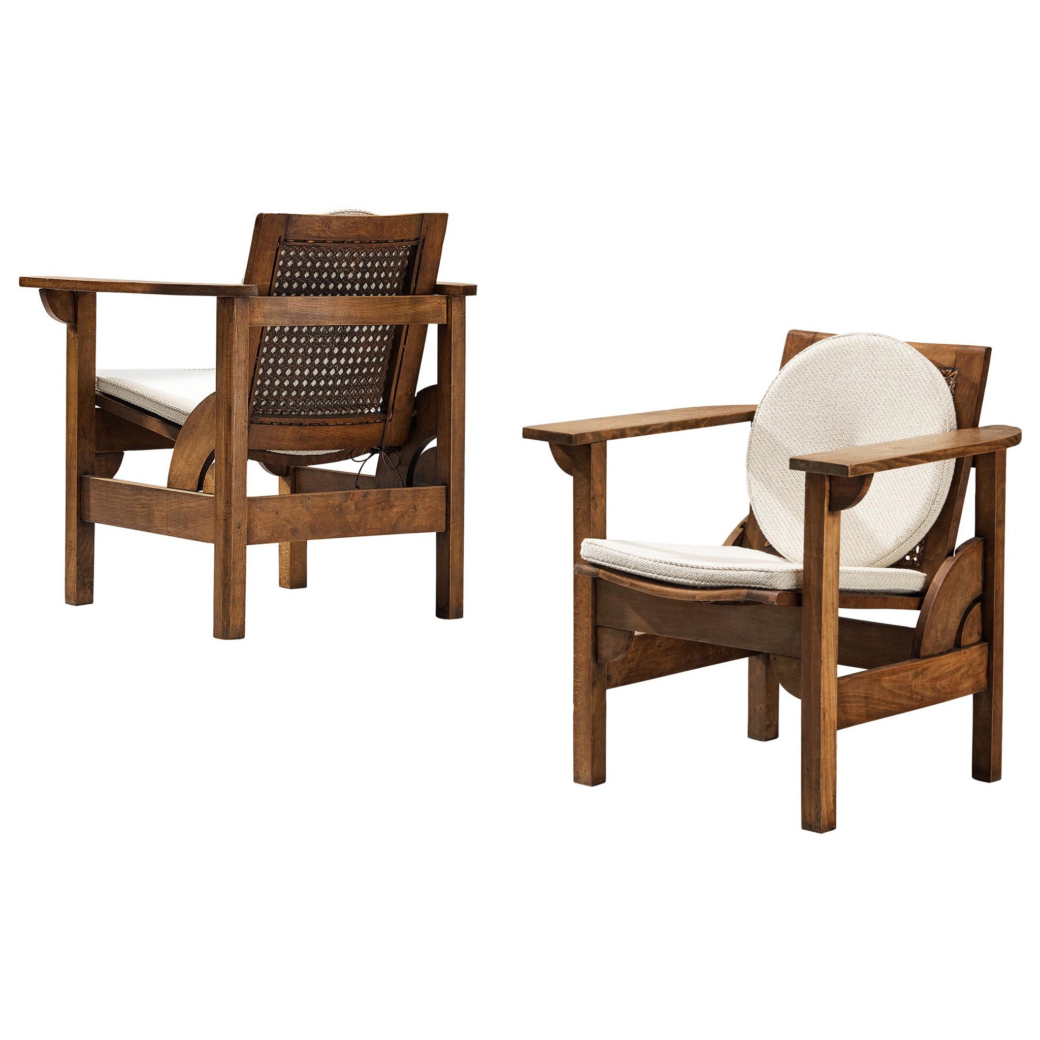 Pierre Dariel 'Hendaye' Armchair in Wood and Cane