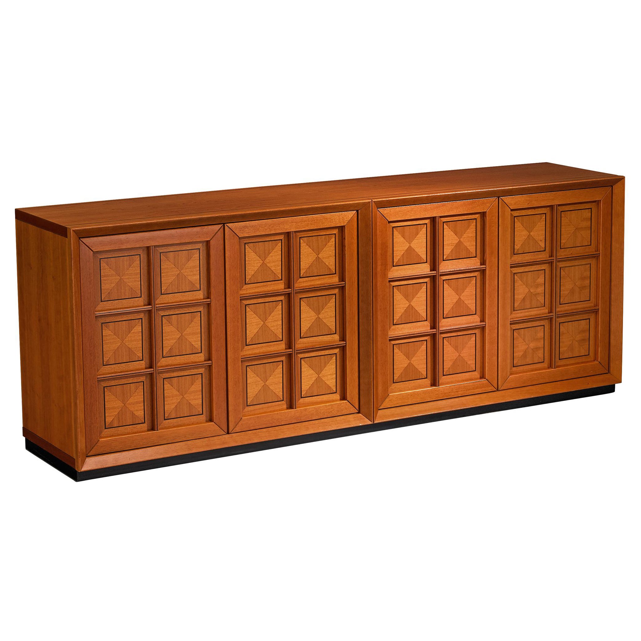 Italian Post-Modern Sideboard with Geometric Front