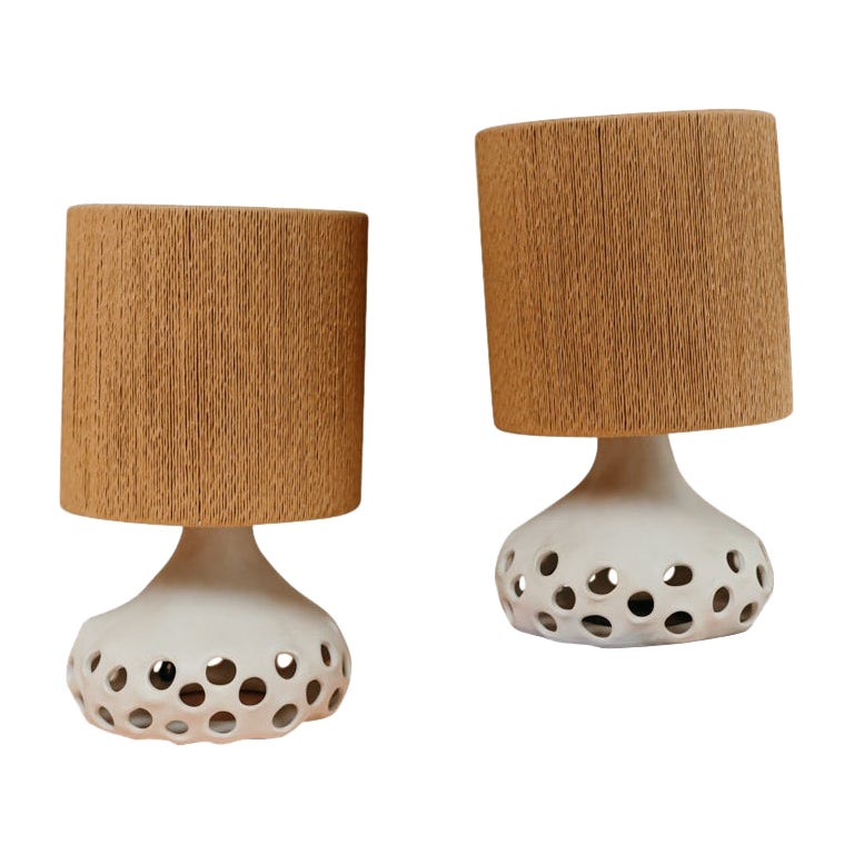 Paire de lampes de table en céramique.