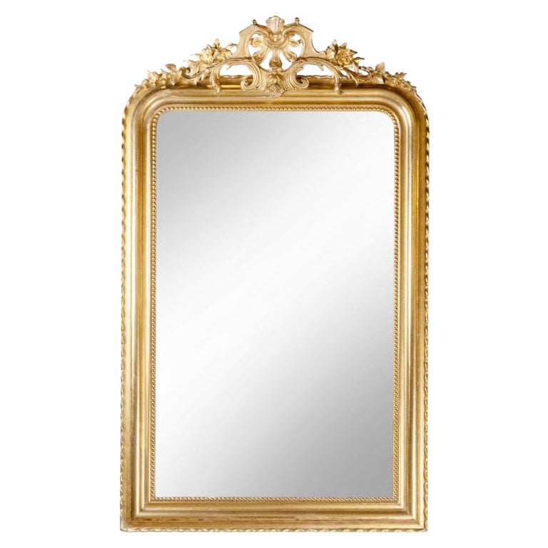Specchio francese in stile Regency Louis Philippe, XIX secolo  H. 155 cm in vendita
