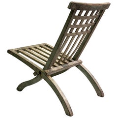Früher französischer klappbarer Mid-Century-Modern-Loungesessel von Robert Mallet-Stevens