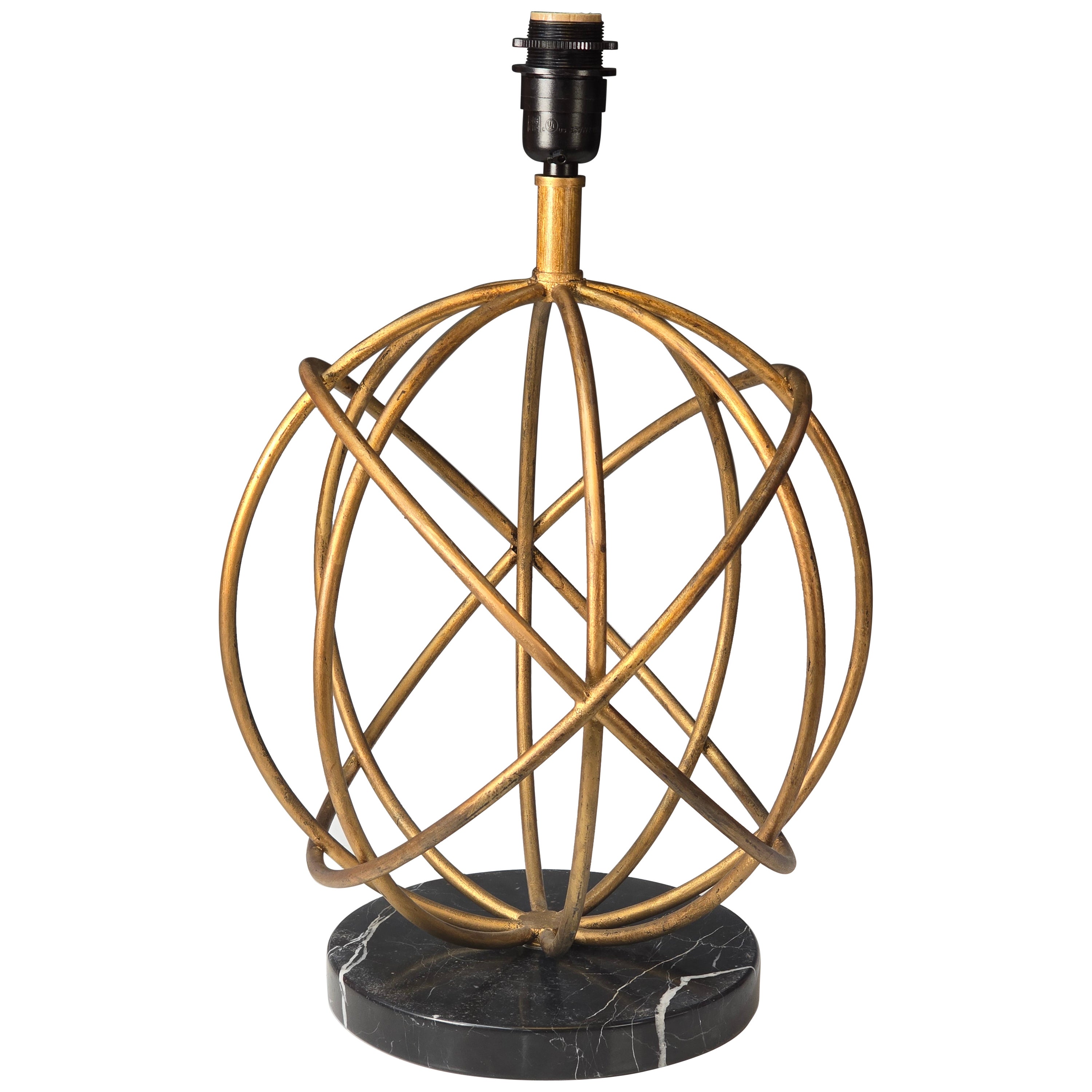 French Modern Style Gilt Iron Table Lamp For Sale