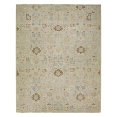 15 x 19 Modern Artisan Collection Handmade Indian Wool Rug In Earthy Tones