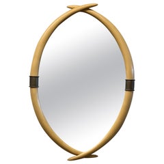 Vintage Chapman Faux Elephant Tusk Mirror