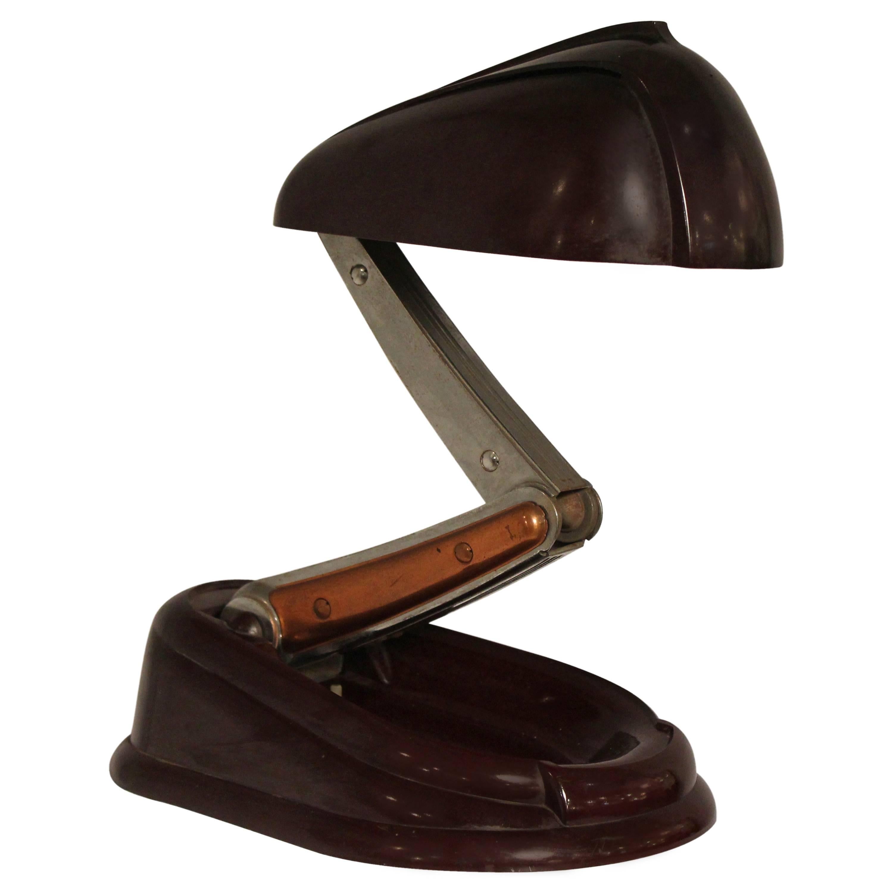 Post War "Bolide" Desk Table Lamp by Gustave Miklos for Jumo, 1945-1950
