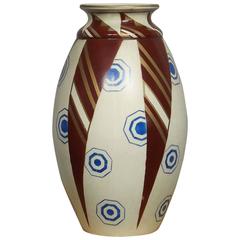 Stunning Art Deco Vase with Geometric Design