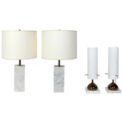 Selection of Petite Modern White Lamps