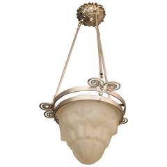 French Art Deco Degue Signed Chandelier
