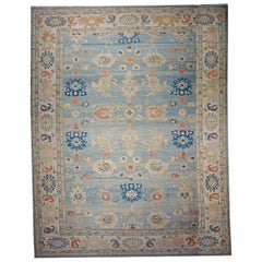 21st Century Sultanabad Master 15x18 Light Blue Handmade Area Rug