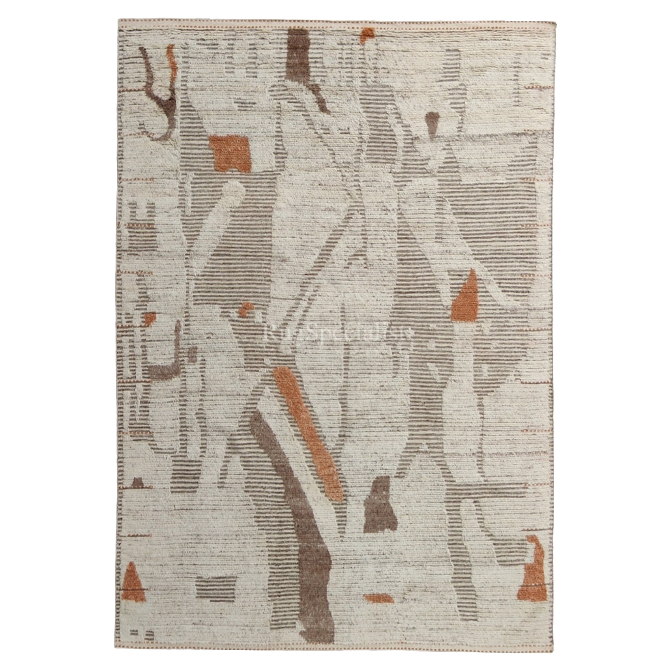 Tappeto 9x12 Ft in stile marocchino contemporaneo. 100% Lana. Opzioni personalizzate disponibili