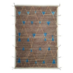 Moderner 9x12 Ft Teppich im marokkanischen Stil. 100% Wolle. Kundenspezifische Optionen verfügbar