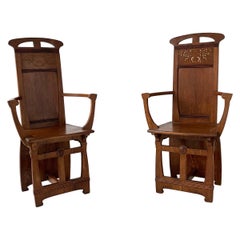 Ensemble de 4 fauteuils Arts&Crafts