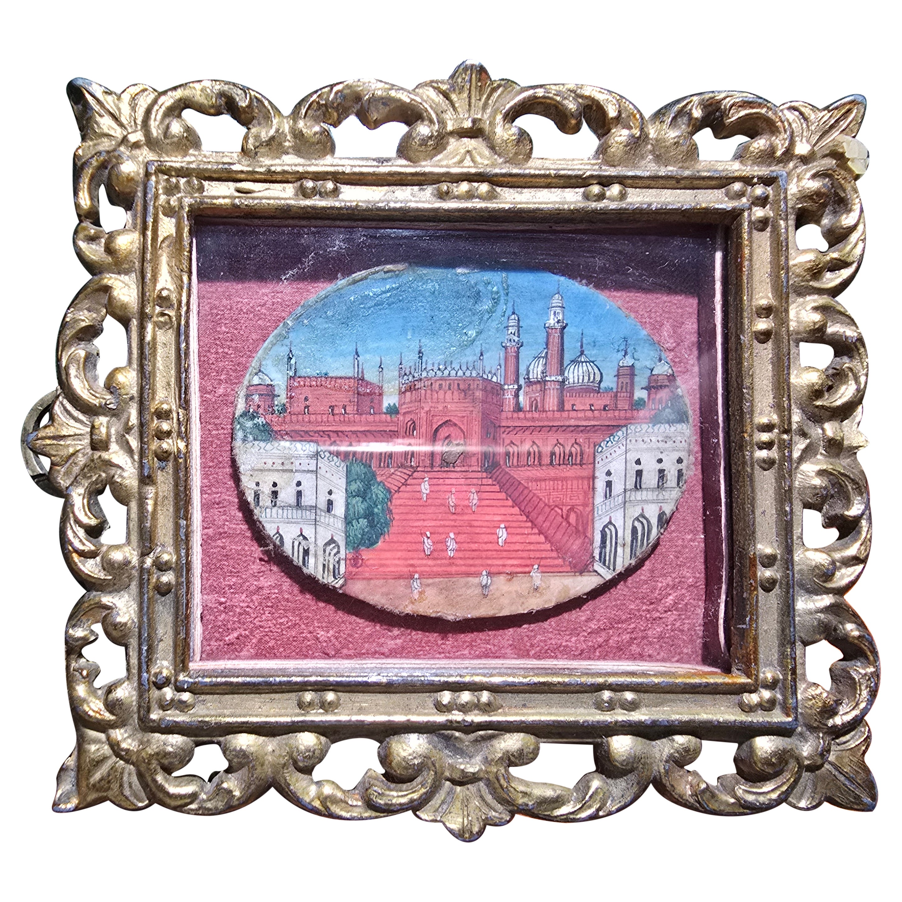 19th-Century Indian Oil Miniature Painting