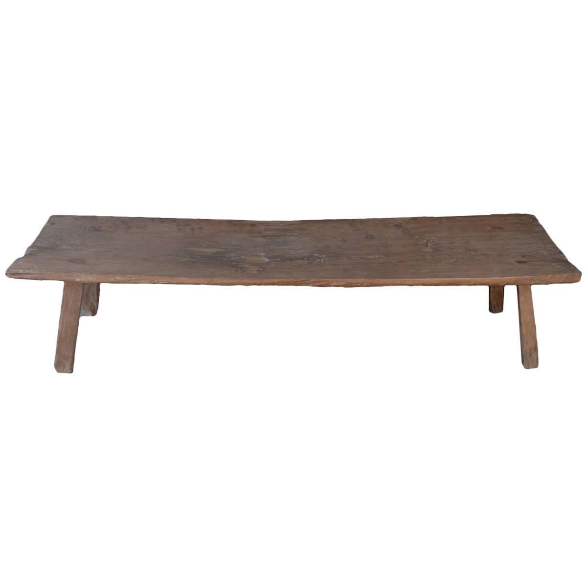 Antique Primitive Teak Wood Bench