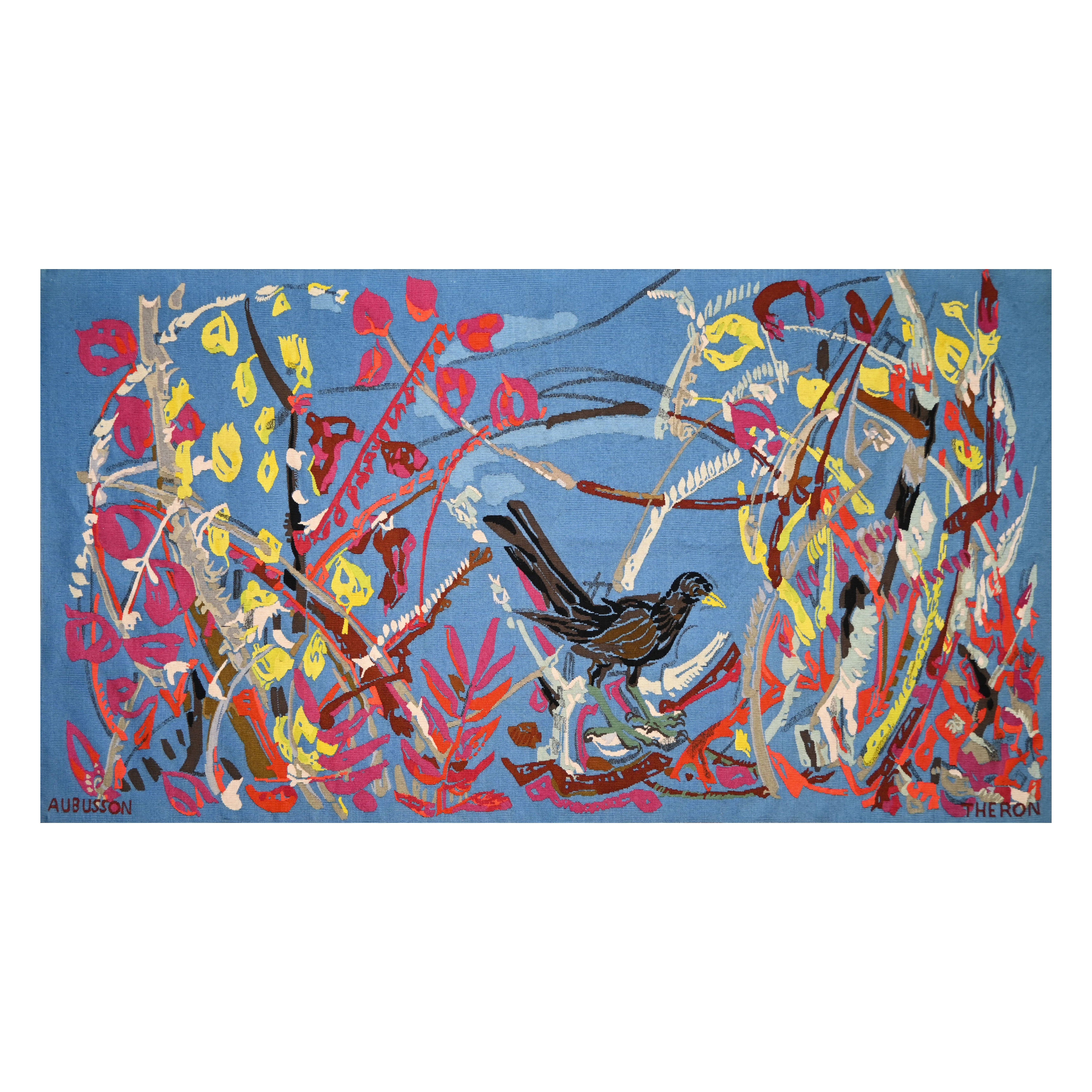 Pierre-georges Theron - Tapiz de Aubusson francés moderno - L1m95xh1m00 - N° 1491 en venta