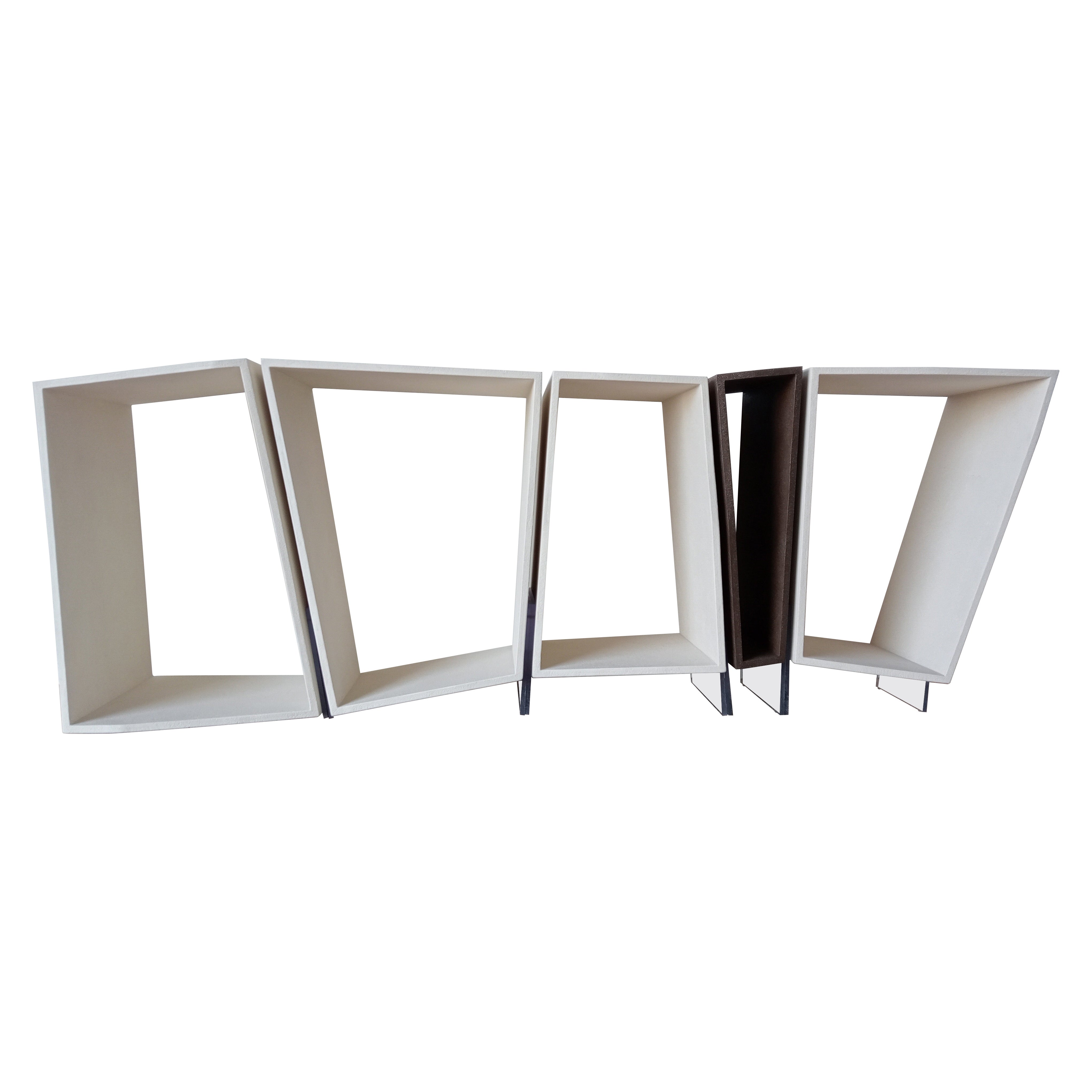 Sideboard Mia Italian Design Modern Handmade Wood and Resin Sculpture