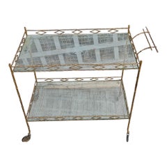 Vintage Drink Trolley c.1950's French In brass by Maison Bagues