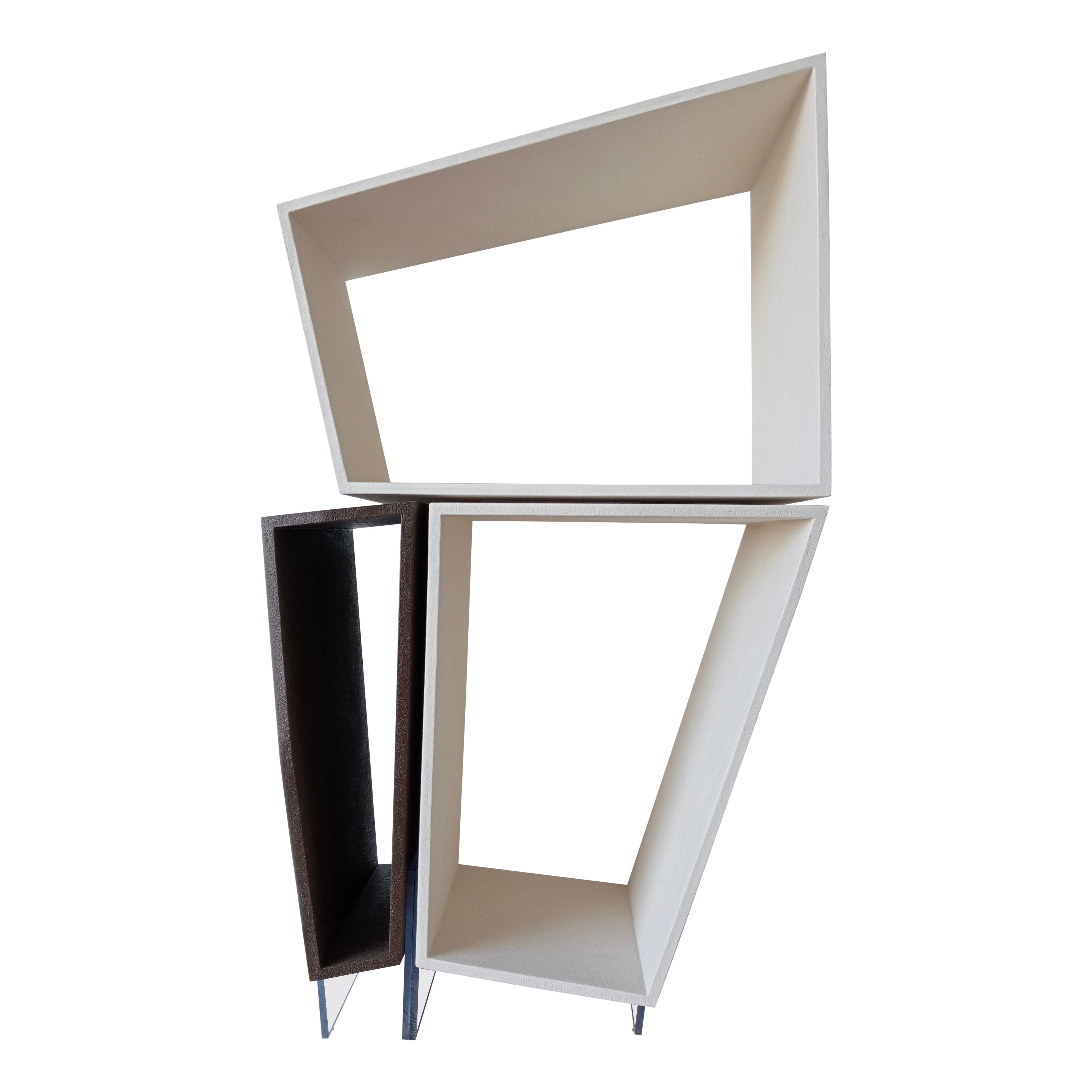 Furniture "MAY" Italian Design Modern Handmade Wood and Resin Sculpture For Sale