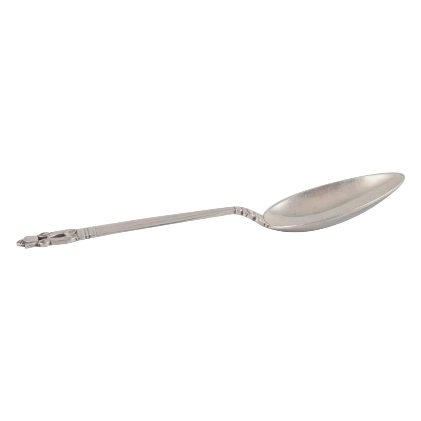 Georg Jensen Acorn dessert spoon in sterling silver.