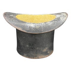 Antique 19th Century Cast Iron Top Hat Spittoon Vase Wine Cooler Standard Mfg Pittsburgh