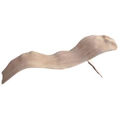 Wave Mahogany Wood Chaise 1