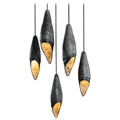 KOKON Zeitgenössische Deckenleuchte, Bionisches Design, Recyclingpapier