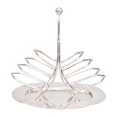 Art Deco English Silver Plate Toast Rack