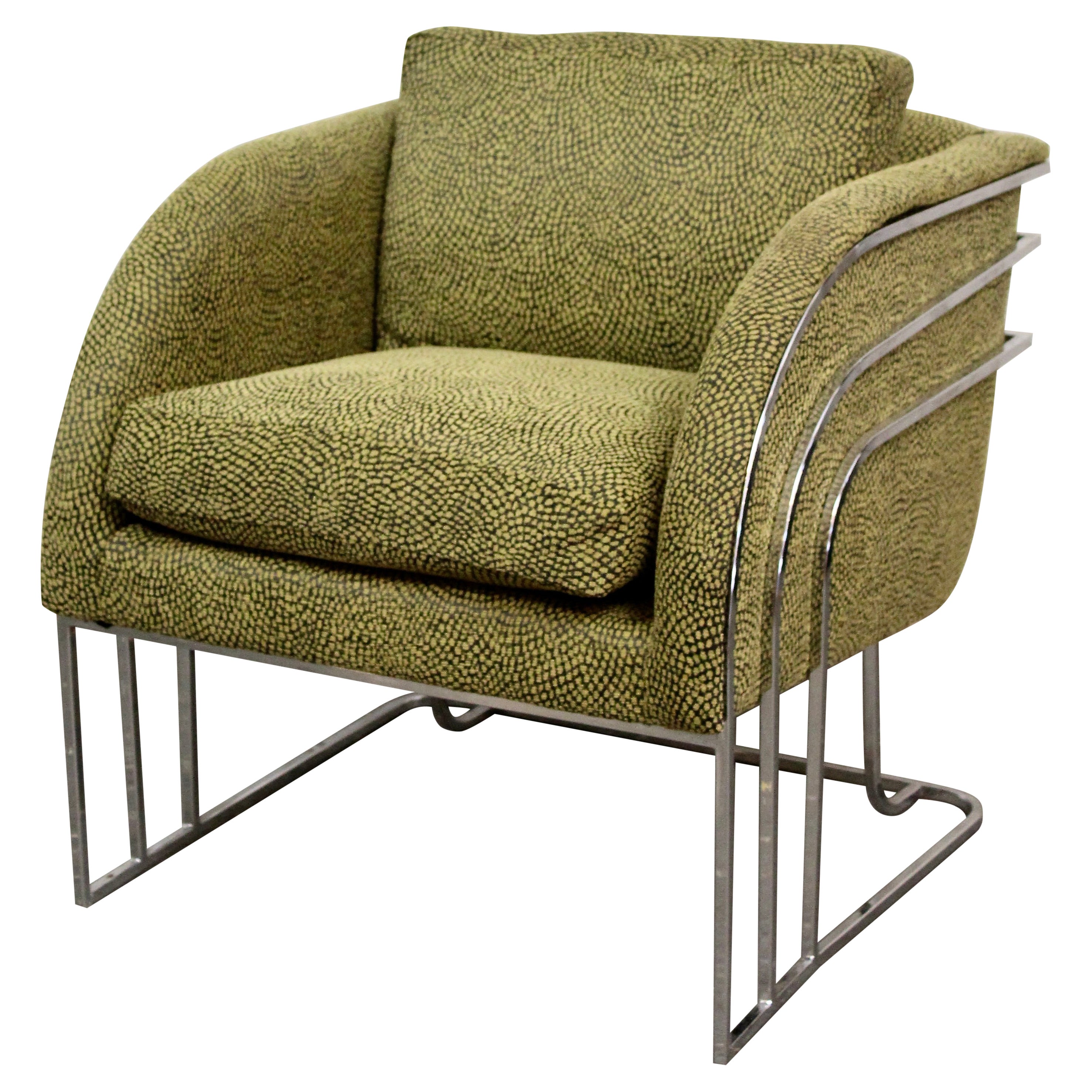Reupholstered Deco Revival Club Chair by George Mergenov for Weiman For Sale