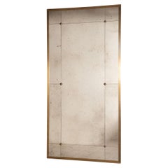 Brass Studded Antique Mirror 100 X 200 cm