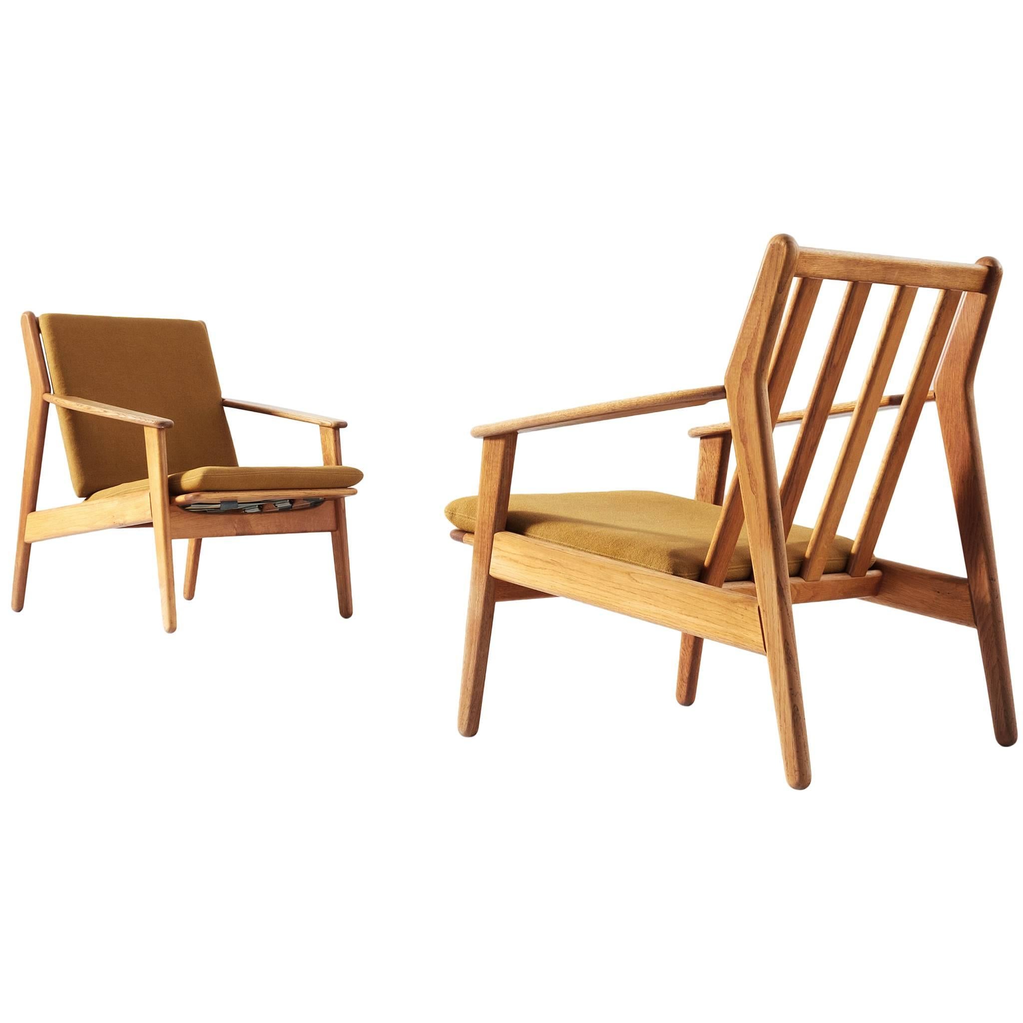 Poul M. Volther Pair of Armchairs in Solid Oak