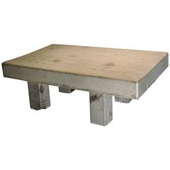 Massive Whitewashed Wood Block Coffee Table 1