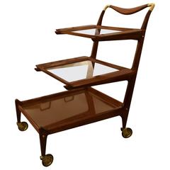 Italian Walnut Bar Cart