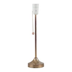 Nybro Armaturfabrik, Sweden. Brass table lamp. Sleek Scandinavian design.