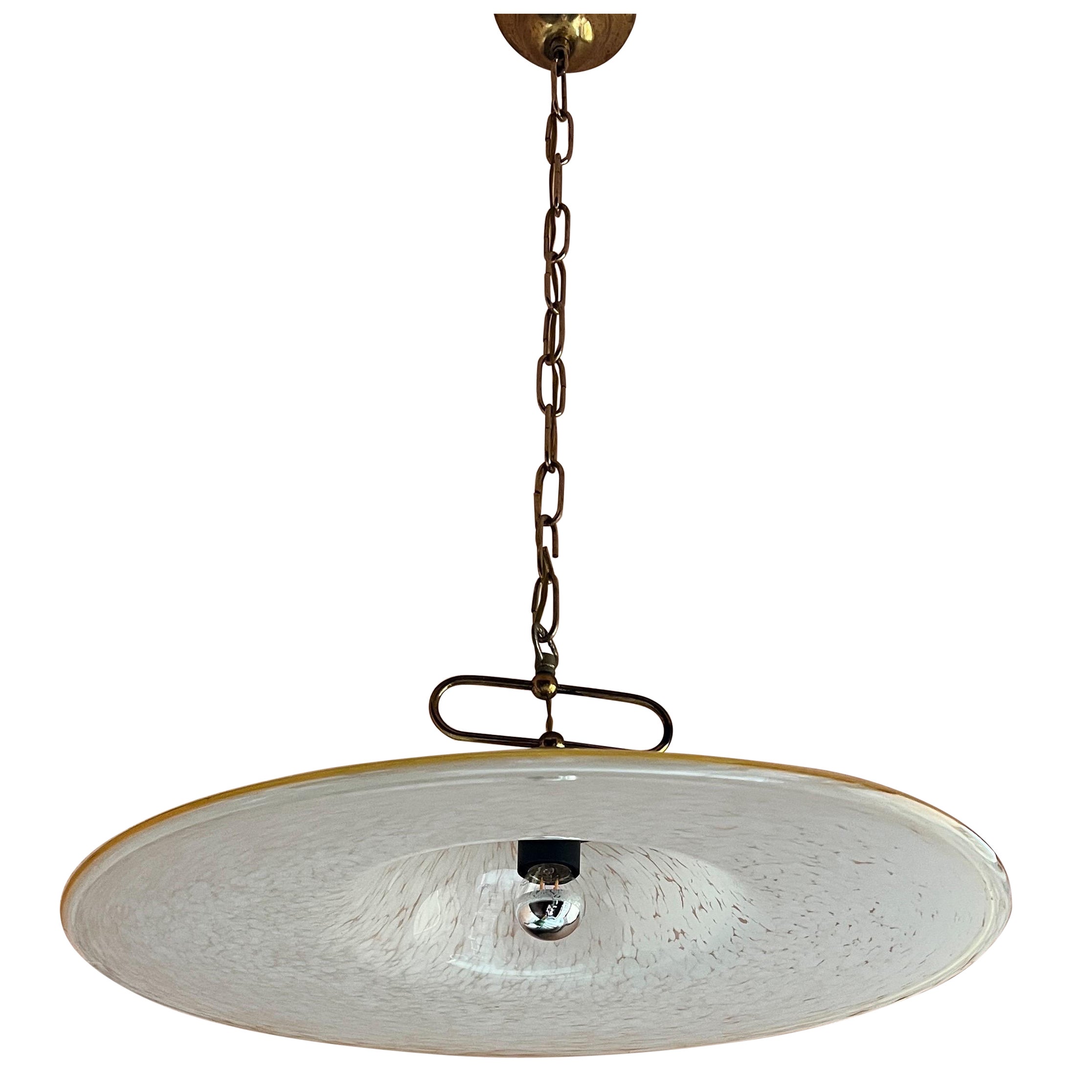 Mid century modern Murano glass pendant light 1970s Italy